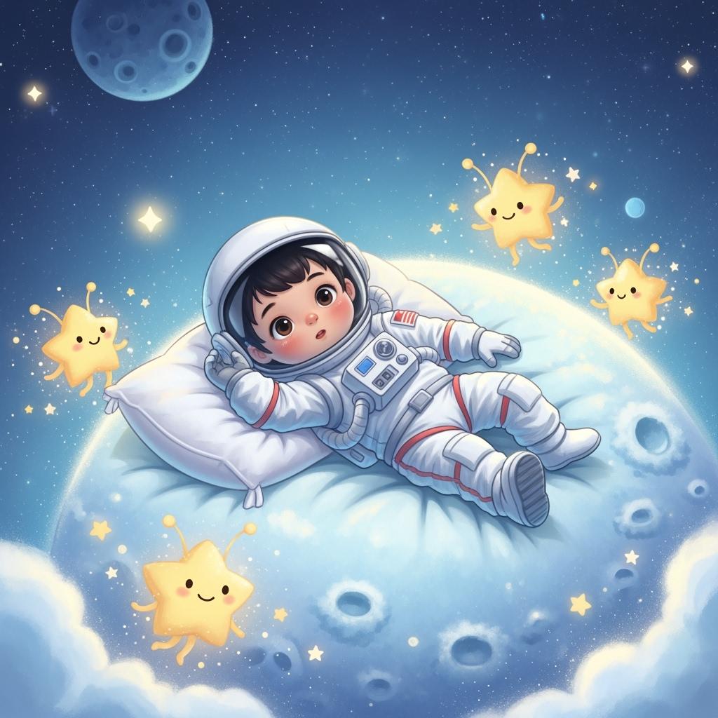 Personalized space adventure bedtime story for kids with astronaut theme